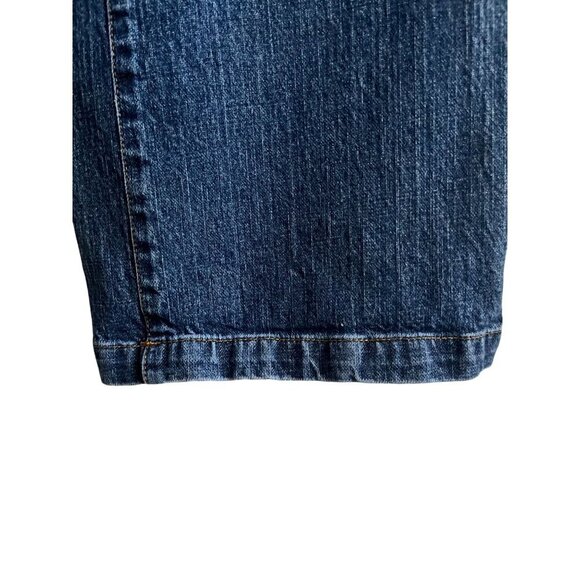 Columbia Jeans Womens 14 Blue Denim Boot Cut Leg Faded Distressed Torn - Picture 8 of 14